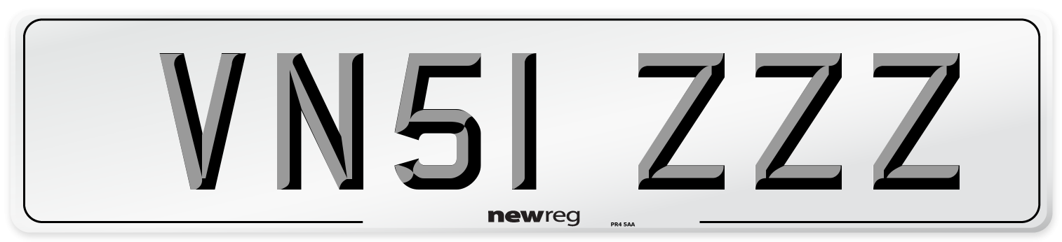 VN51 ZZZ Number Plate from New Reg